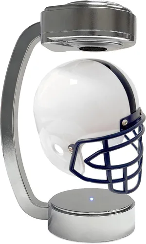 Vista 14 de Pegasus Sports - Casco flotante giratorio de levitación mini de la NCAA oficialmente licenciado en cromo