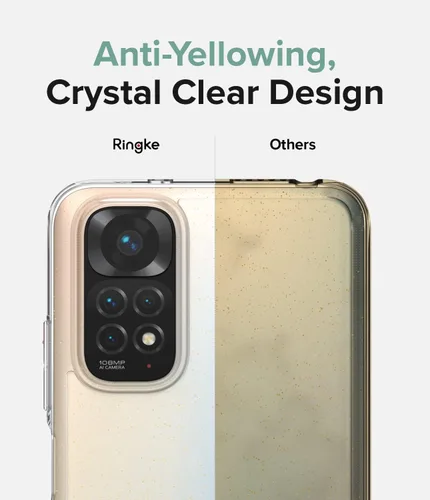 Vista 8 de Ringke Fusion - Funda compatible con Redmi Note 11/11S 4G (6.43 pulgadas), parte trasera dura transparente a prueba de golpes, funda protectora