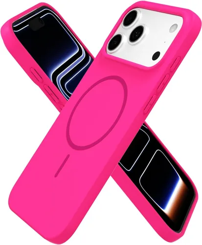 Vista 129 de Oakxco Funda de Silicona Mag Safe para iPhone 12 Pro Max, Funda Magnética Delgada y Fina Compatible con Carga Inalámbrica MagSafe, Bonita Funda