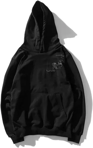Vista 2 de MFCT Sudaderas con capucha bordadas de ropa de calle japonesa