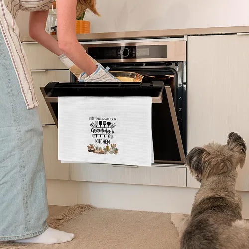 Vista 4 de Toallas de cocina con regalos de Grammy de nietos, regalos para abuela, abuela, toalla de mano decorativa, toalla de cocina, toalla de té