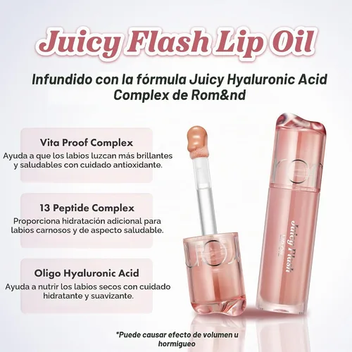Vista 2 de rom&nd JUICY FLASH LABIO ACEITE 01 POMELO LIGHT LUZ POMELO