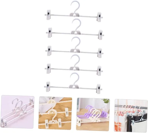 Vista 9 de Housoutil Perchas para pantalones para faldas, colgador de corbatas, colgador de trajes, perchas con clip para colgar colgadores, colgadores