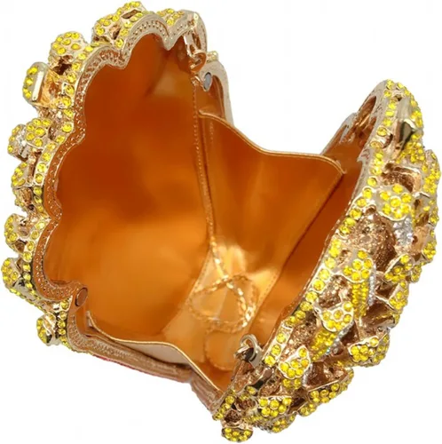 Vista 6 de DEBIMY Papas fritas con diamantes de imitación para mujer bolso de cristal brillante bolso de noche para boda fiesta