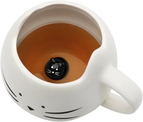 Vista 8 de Koolkatkoo Linda taza de café de cerámica con diseño de gato, 12 onzas, para amantes de los gatos, tazas de té, regalos para mujeres y niñas