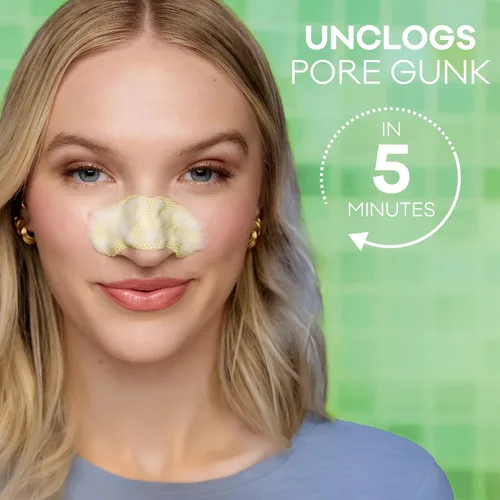 Vista 7 de Bioré Mascarilla de nariz burbujeante para refinar poros, ácido glicólico y ácido hialurónico exfoliante para cara, mascarilla limpiadora de poros