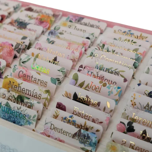 Vista 9 de UPAFEXXI - Pestañas laminadas de la Biblia para mujeres y hombres (letras doradas en relieve). Pestañas impresas grandes, fáciles de leer y aplicar