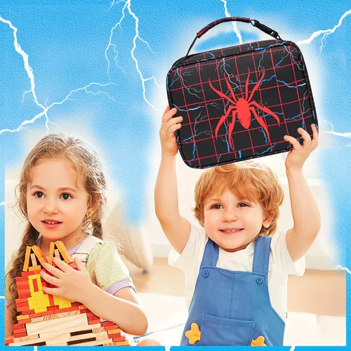 Vista 5 de Lonchera con aislamiento térmico para niños de 3, 4, 5, 6, 7, 8, 9, 10, 11, 12, para el regreso a la escuela, reutilizable, congelable, pequeña