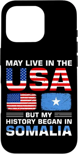 Vista 20 de iPhone 16 USA Flag America Somalia Flag Somalian Roots Country Case