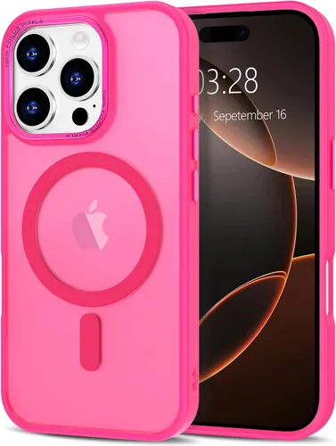 Vista 183 de Anuck - Funda magnética para iPhone 11 compatible con MagSafe, carcasa trasera mate translúcida dura, borde de TPU, delgada, resistente a impactos