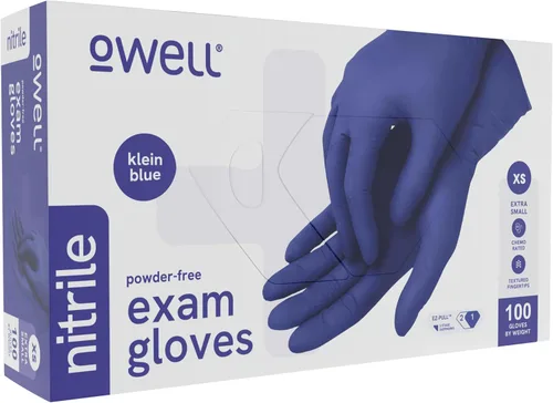 Vista 11 de OWELL® Blue Medical Exam Nitrile Gloves – Disposable Gloves for Dental & Medical Use, Powder-Free, Latex-Free, Chemo Rated