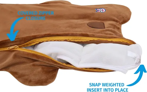Vista 4 de Almohadilla de regazo con peso para niños, 5 libras o peso personalizado de hasta 20 libras, 23.5 x 16 pulgadas, manta con peso lavable para niños