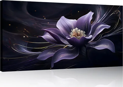 Vista 42 de TutuBeer 1 Panel Bauhinia Flor Roja China Bauhinia Flor Púrpura Planta Botánica Imagen de Flor Obra de Arte Pintura al Óleo sobre Lienzo Estirado