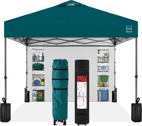 Vista 19 de Best Choice Products Carpa Toldo Desplegable de 10x10 pies para Instalación de 1 Persona, Refugio Portátil Instantáneo con Botón de 1 Toque