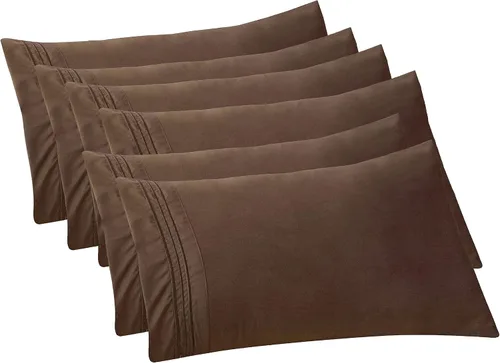 Vista 22 de Elegant Comfort Fundas de almohada sólidas de microfibra de alta calidad hotelera, tejido suave, resistente a las arrugas y a las manchas, fácil