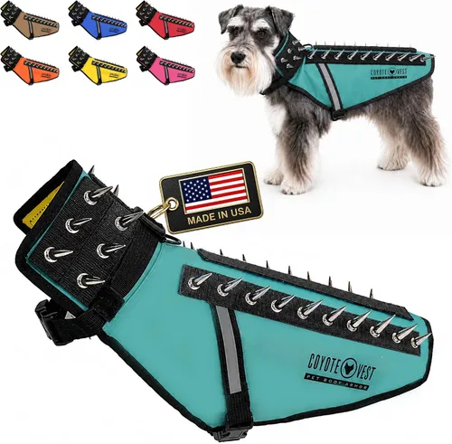 Vista 42 de CoyoteVest Chaleco Protector de Arnés para Perro, Accesorios Reflectantes para Perro con Picos para Proteger a tu Mascota de Ataques de Rapaces
