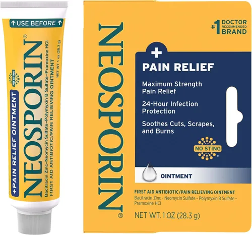 Vista 12 de Neosporin + Crema de doble acción para aliviar el dolor, 0.5 onzas