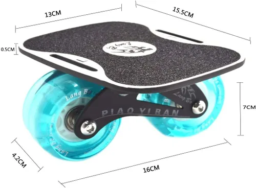 Vista 4 de Patines de deriva Split Skateboard portátil Patín de ruedas Freelinedrift Patín de alto rebote al aire libre deslizante adolescente adultos regalo