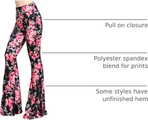 Vista 43 de ShopMyTrend - Pantalones de yoga largos con piernas anchas y acampanadas estilo palazzo, con cintura alta, para mujer