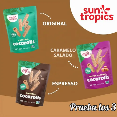 Vista 9 de Sun Tropics, Coco Rolls Original, 4 onzas
