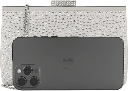 Vista 6 de DEXMAY Crystal Clutch Purse for Women Rhinestone Frame Clutch Handbag for Party