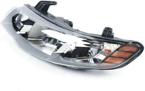 Vista 8 de Para 2010-2013 Kia Forte/Forte Koup EX LX SX lado izquierdo del conductor halógeno faro delantero reemplazo negro carcasa transparente lente 12V