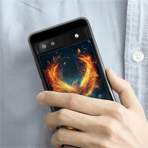 Vista 346 de Compatible con Google Pixel 4A 5G Mobile Case Creative Acrylic Panel trasero Silicona Protección Grip especialmente diseñado para Google Pixel 4A 5G
