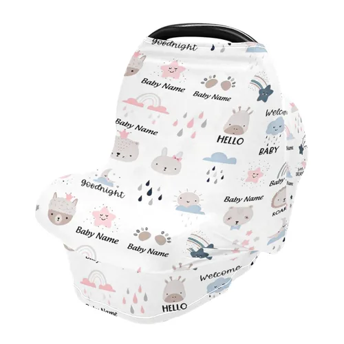 Vista 11 de Funda personalizada para asiento de automóvil de bebé para bebés, toldo de asiento de automóvil para niños, fundas de cochecito de lactancia