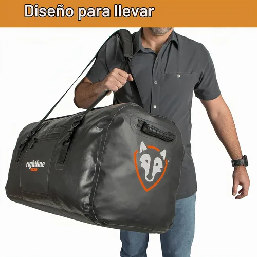 Vista 9 de Rightline Gear Bolsa de lona impermeable para viajes, 4 por 4 pies, color negro, Negro -, Bolsa de lona