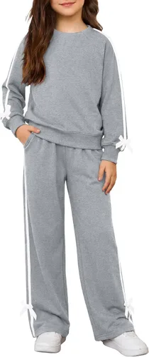 Vista 14 de Arshiner Conjuntos de 2 piezas para niñas, camisas de manga larga y Negro