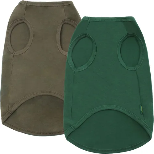 Vista 8 de Camisas Lisas para Perros, Ropa Sólida para Perros, Camiseta Ligera Elástica, Sin Mangas Blanca para Cachorros Chihuahua Gatos Disfraces Pequeños