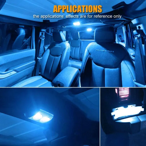 Vista 7 de EBAIFUN Kit de 7 luces LED azul hielo para interiores compatibles con Jeep Wrangler JK de 2 puertas y 4 puertas 2007 2008 2009 2010 2011 2012 2013