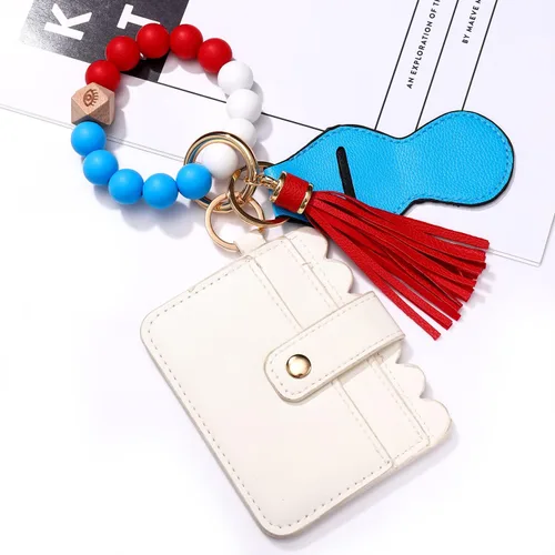 Vista 2 de BVGA Pulsera llavero de pulsera de silicona para mujer