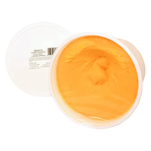 Vista 2 de Merkts Queso Cheddar Sharp para untar, 10 libras, 2 por caja.