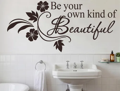 Vista 3 de Be Your Own kind of Beautiful", calcomanía de pared, COMINHKPR91952