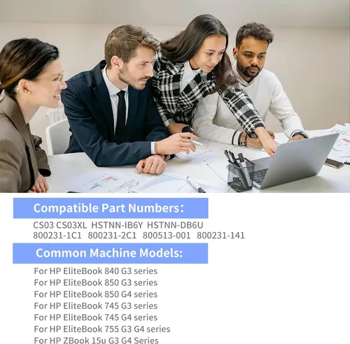Vista 4 de Batería CS03XL de 46.5Wh para HP EliteBook 840 850 G3 G4