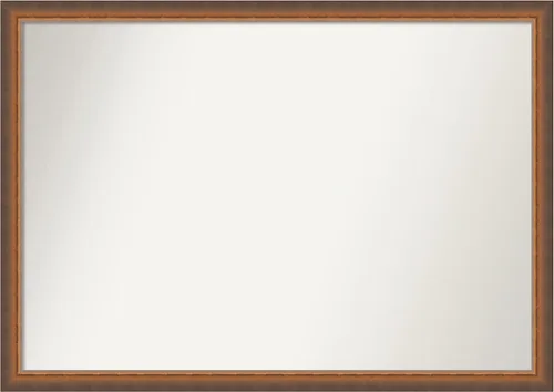 Vista 118 de Amanti Art Espejo de baño de bronce para sobre fregadero, 29 x 19 pulgadas, espejo rectangular de bronce antiguo, marco de madera tradicional