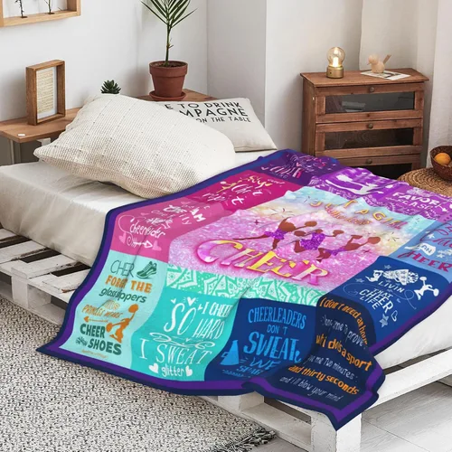 Vista 6 de Regalos de animadora para niñas, manta de animadora de franela ultra suave, regalos de porrismo, manta decorativa, ideas de regalo de cumpleaños