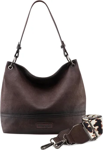 Vista 49 de Wrangler Hobo - Bolsas para mujer de cuero vegano con asa superior, bolsos de hombro y bolsos