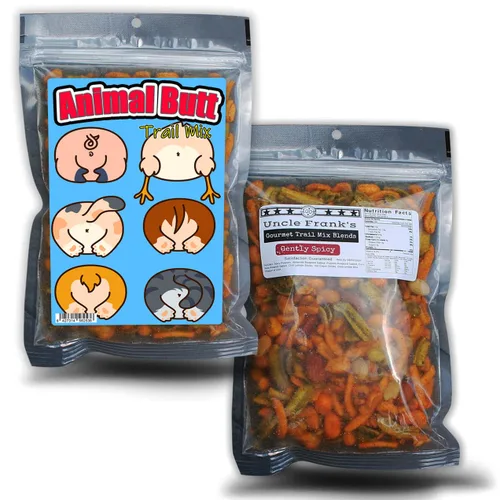 Vista 4 de Animal Butt Trail Mix - Divertida mezcla de aperitivos para niños y adultos - Ideas de regalo para amantes de los animales - Pollo para perros