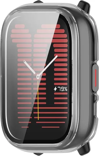Vista 7 de Paquete de 6 fundas rígidas de policarbonato con protector de pantalla de vidrio templado compatible con Amazfit Active Smart Watch Bumper Guard 6