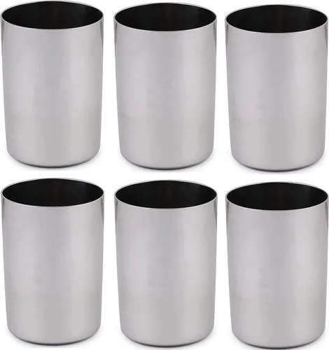 Vista 4 de Vasos de acero inoxidable de 10 onzas, vasos irrompibles de metal irrompibles para bar, hogar, restaurante (4)