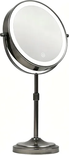 Vista 9 de Espejo de maquillaje iluminado de 9 pulgadas con 1 aumento de 10x, espejo de tocador de aumento recargable de 5000 mAh con luces, 3