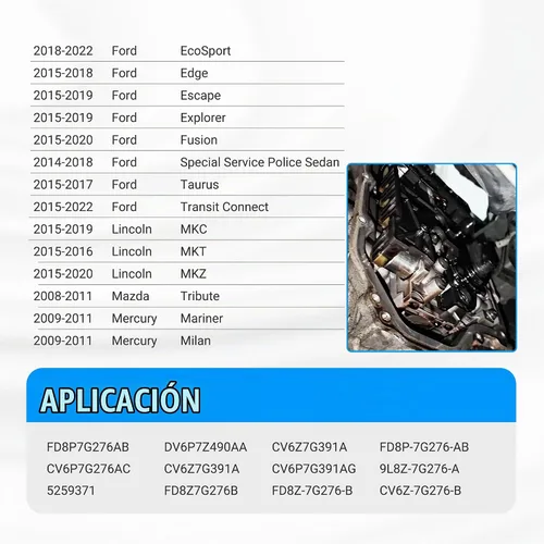 Vista 5 de NOVAPARTS Conector de transmisión del cuerpo de la válvula de transmisión 6F35 para Ford Explorer 2015-2019, Edge 2015-2018, Escape 2015-2019