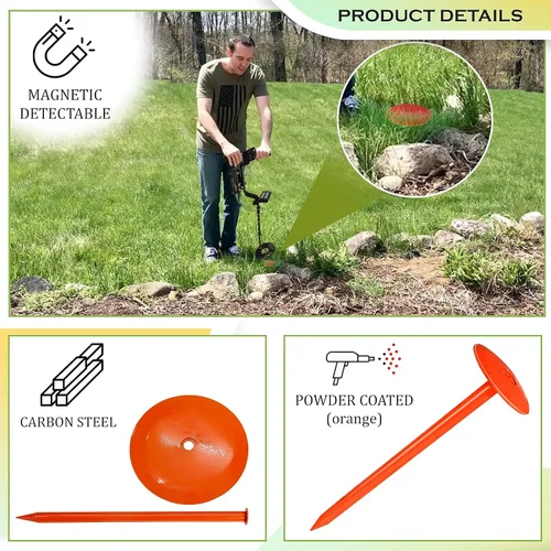 Vista 6 de FEBTECH - Marcador de tanque séptico - 2.7 x 10 pulgadas - Marcadores de línea adecuados para proteger tu tanque séptico y el límite de propiedad