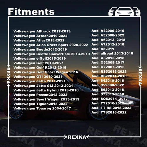 Vista 3 de Rexka 10 clips de retención para panel de moldura de puerta, 7L6-868-243, compatible con Audi Volkswagon Passat B7 A4 B8 Golf MK6 Golf 7 Touareg