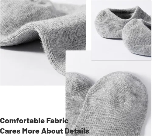 Vista 4 de IDEGG Calcetines invisibles para mujeres y hombres, de corte bajo al tobillo, cortos, antideslizantes, atléticos, para correr, novedosos