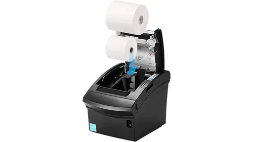 Vista 4 de BIXOLON Bixolon SRP-350PLUSIIICOSG - Impresora térmica con fuente de alimentación y cable USB, serie/USB/Ethernet, negro, pequeña