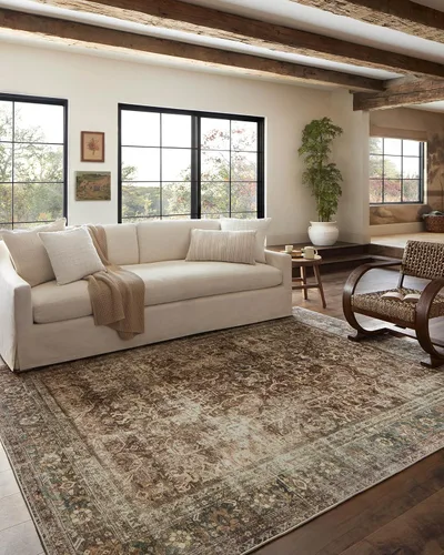 Vista 17 de Loloi Magnolia Home de Joanna Gaines Sinclair Collection SIN-06 - Alfombra decorativa tradicional de 2 pies 3 pulgadas x 3 pies 9 pulgadas, altura
