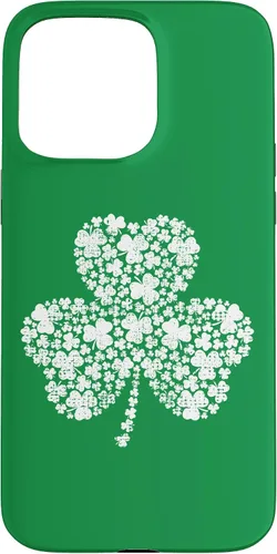 Vista 31 de Funda verde vintage con trébol relleno de trébol para iPhone 16